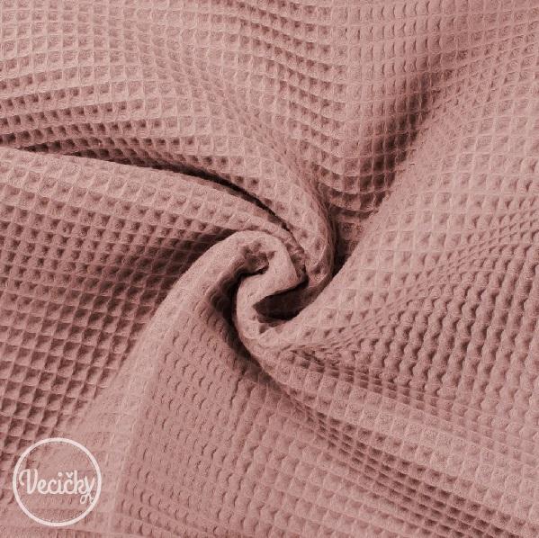 Bavlna s vaflovou väzbou - new Dusty Pink