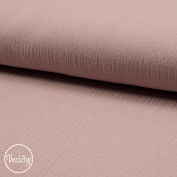 Dvojitá gázovina - dusty rose