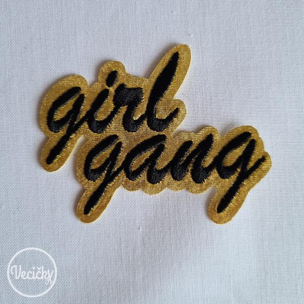 Nažehľovačka girl gang - zlato čierna