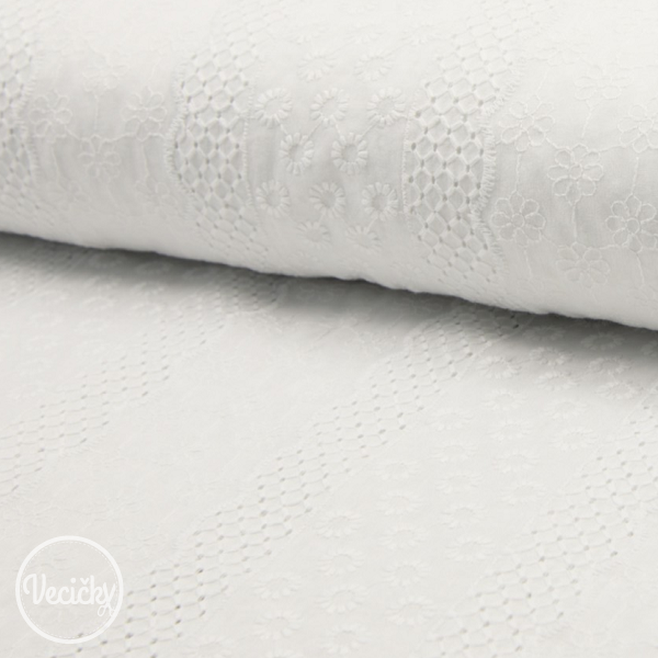 Madeira white flowers with stripes