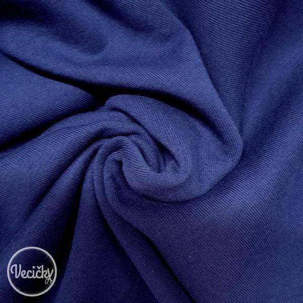 Hrubá počesaná teplákovina - dark blue