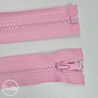 Kostený zips šírka 5 mm dĺžka 55 cm deliteľný rose shadow