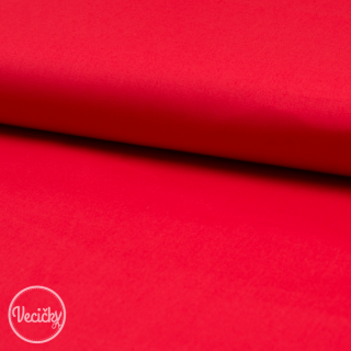 elastický popelín - red - zbytok 75 cm
