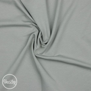 Organická elastická teplákovina nepočesaná - grey - zbytok 65 cm