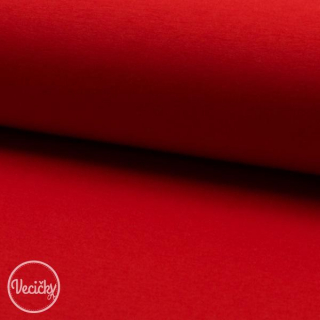 Počesaná elastická teplákovina červená - zbytok 35 cm