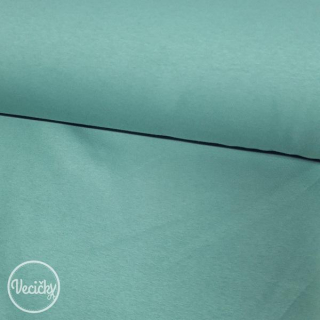 Hrubá počesaná teplákovina - dusty green - zbytok 80 cm