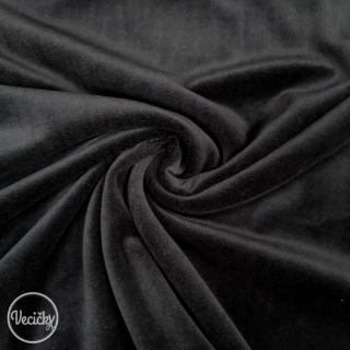 Kojenecký plyš čierny - zbytok 25 cm