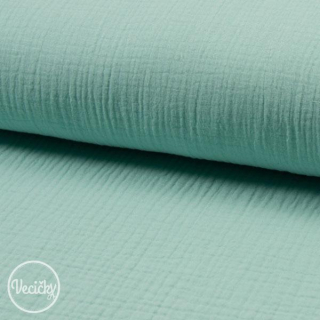 Dvojitá gázovina - svetlá mint - zbytok 80 cm
