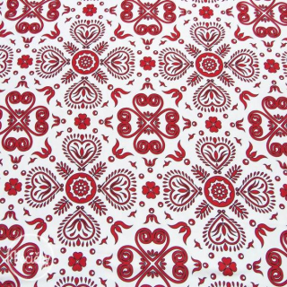 Úplet - red floral pattern