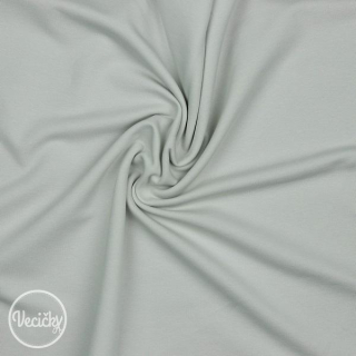 Organická elastická teplákovina nepočesaná - light grey - zbytok 35 cm