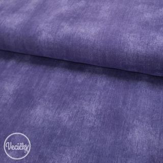 Nepočesaná elastická teplákovina - jeans purple - zbytok 60 cm