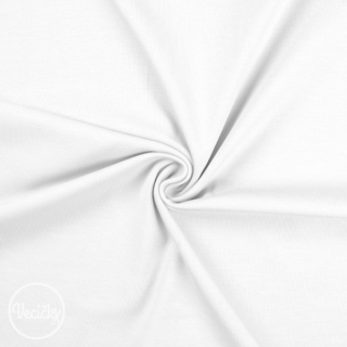 Jednolícny elastický úplet - white