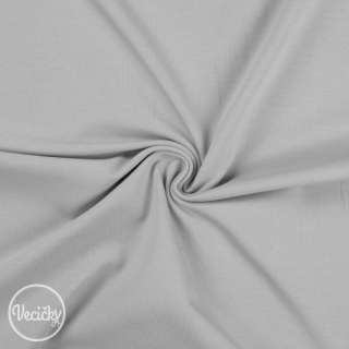 Jednolícny elastický úplet - silver grey
