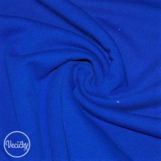 Hrubá počesaná teplákovina - blue - zbytok 70 cm