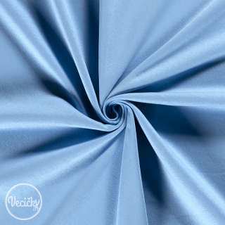 Hrubá počesaná teplákovina - baby blue - zbytok 75 cm