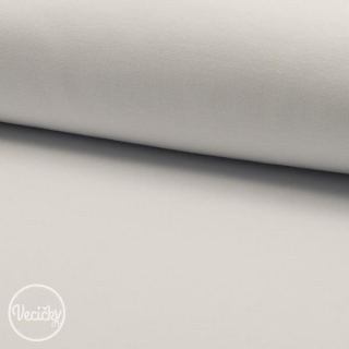 Počesaná elastická teplákovina optical white