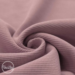 waffle pletený úplet - old rose