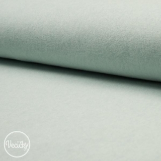Organický Fleece mint melír 100% bavlna