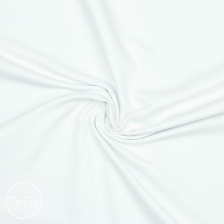 Organická elastická teplákovina nepočesaná - white