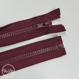 Kostený zips šírka 5 mm dĺžka 50 cm deliteľný biking red