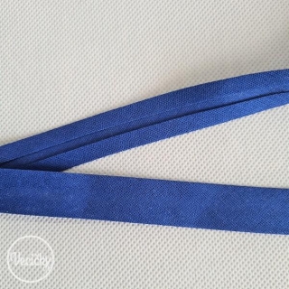 Šikmý prúžok bavlnený zažehlený 18 mm modrý