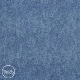 Organická TEPLÁKOVINA nepočesaná - jeans light blue