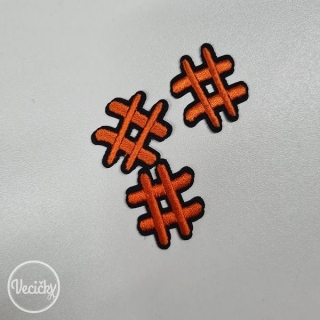 Nažehľovačka hashtag - orange