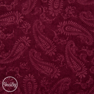 MENČESTER vzorovaný - paisley bordeaux