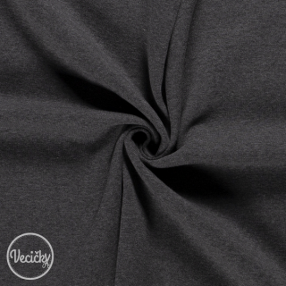 Hrubá počesaná teplákovina - dark grey