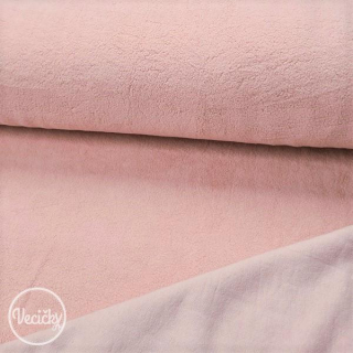 Teddy sherpa bavlnená - rose