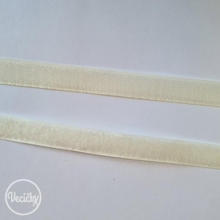 suchý zips háčik+vlas 20mm - ecru