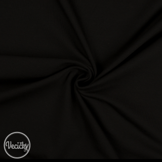 Jednolícny elastický úplet - black