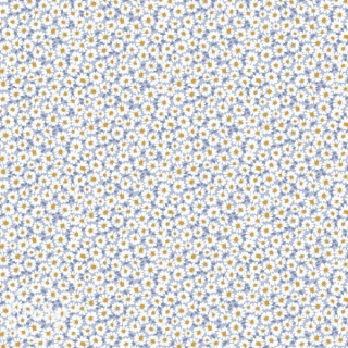 Bavlna popelín - daisy and dots light blue