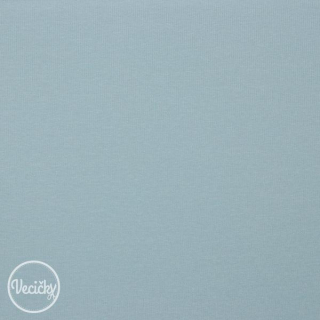 Organická elastická teplákovina nepočesaná - baby blue
