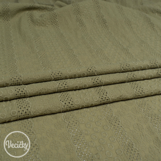 Madeira flower stripes khaki