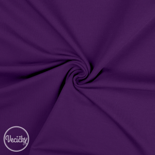 Počesaná elastická teplákovina purple