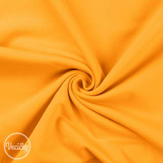 Počesaná elastická teplákovina yellow