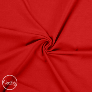 Jednolícny elastický úplet - red