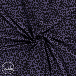 Viskózový úplet - cheetah purple