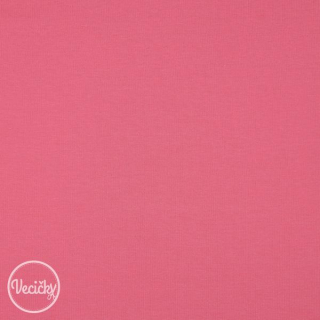 Organická elastická teplákovina nepočesaná - pink