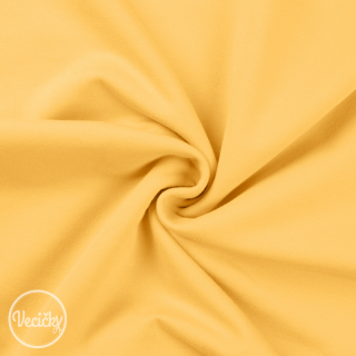 Jednolícny elastický úplet - soft yellow