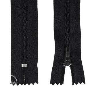 Špirálový zips dĺžka 30 cm pinlock - black