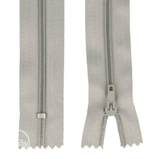 Špirálový zips dĺžka 40 cm pinlock - light grey