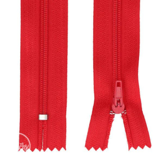 Špirálový zips dĺžka 45 cm pinlock - red