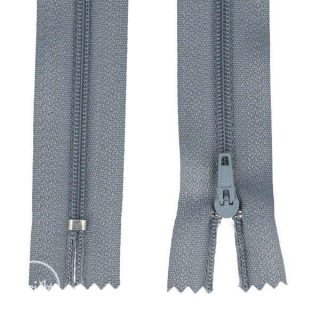 Špirálový zips dĺžka 45 cm pinlock - light grey