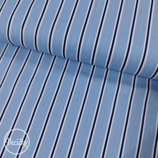 Bavlna - stripe light blue/navy