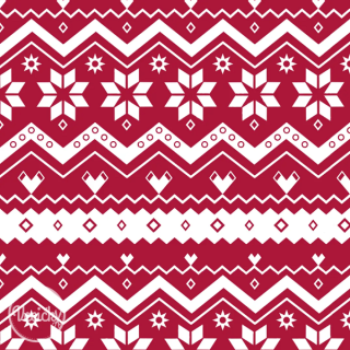 Bavlna popelín - nordic pattern 