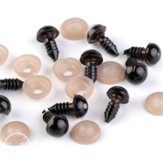 Bezpečnostné oči - Ø12 mm hnedé pár