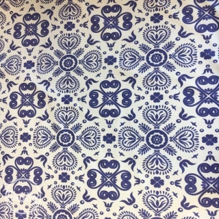 Úplet - blue floral pattern