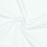 Organická elastická teplákovina nepočesaná - white - zbytok 35 cm